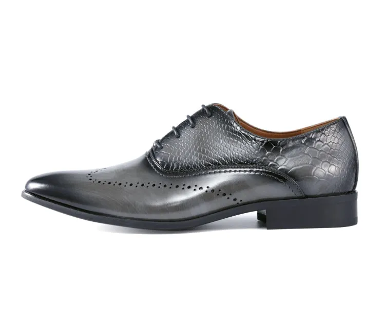 Amali Burke Elegant Grey Oxfords Men’s Leather