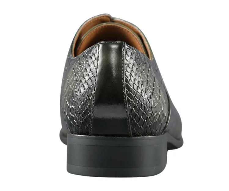 Amali Burke Men's Olive Green Oxford Leather Sophisticated Elegance
