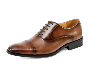 Amali Conrad Brown Oxfords Men’s Pu Leather Dress Shoes