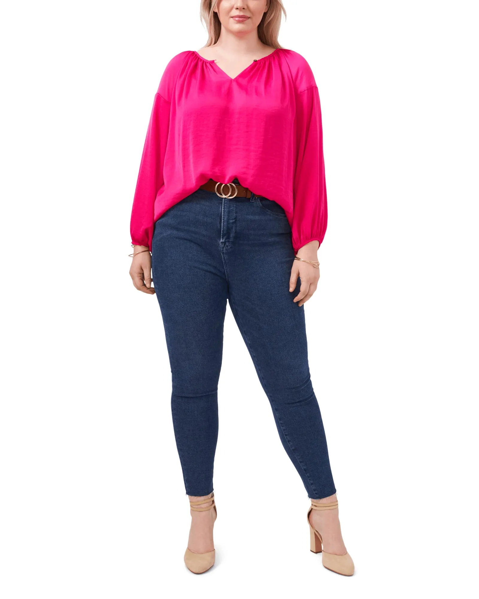 Aria Peasant Blouse | PINK SHOCK