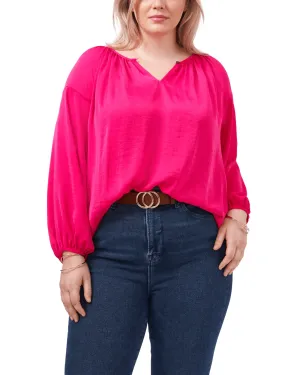 Aria Peasant Blouse | PINK SHOCK
