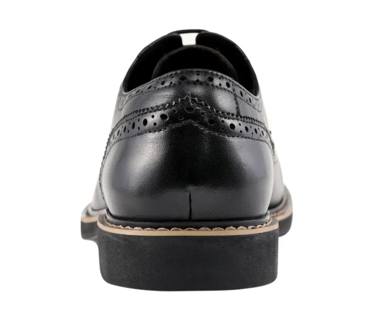 Asher Green Ag1784 Men’s Wingtip Black Genuine Leather Shoes