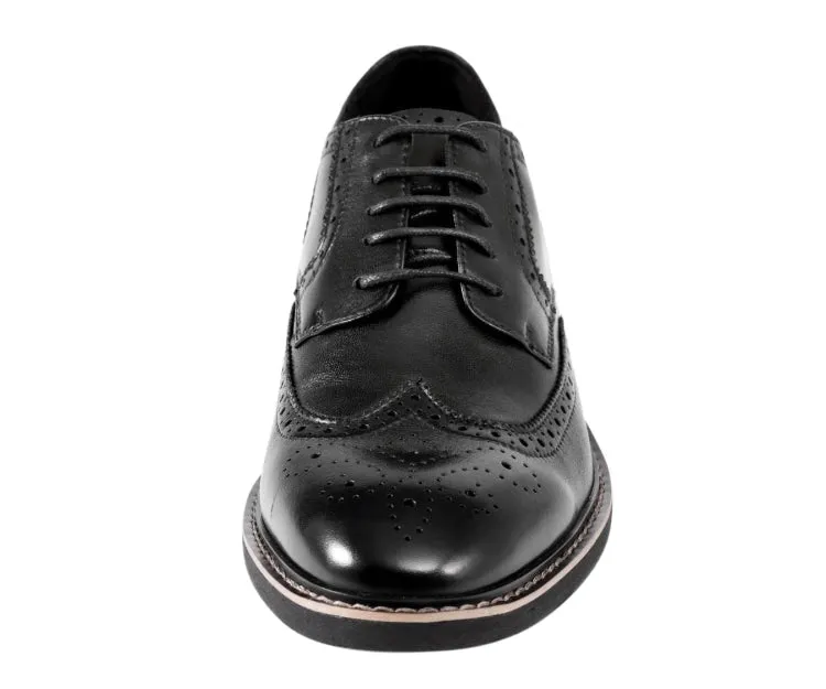 Asher Green Ag1784 Men’s Wingtip Black Genuine Leather Shoes