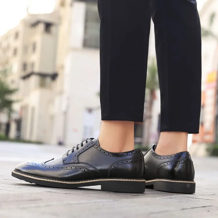 Asher Green Ag1784 Men’s Wingtip Black Genuine Leather Shoes