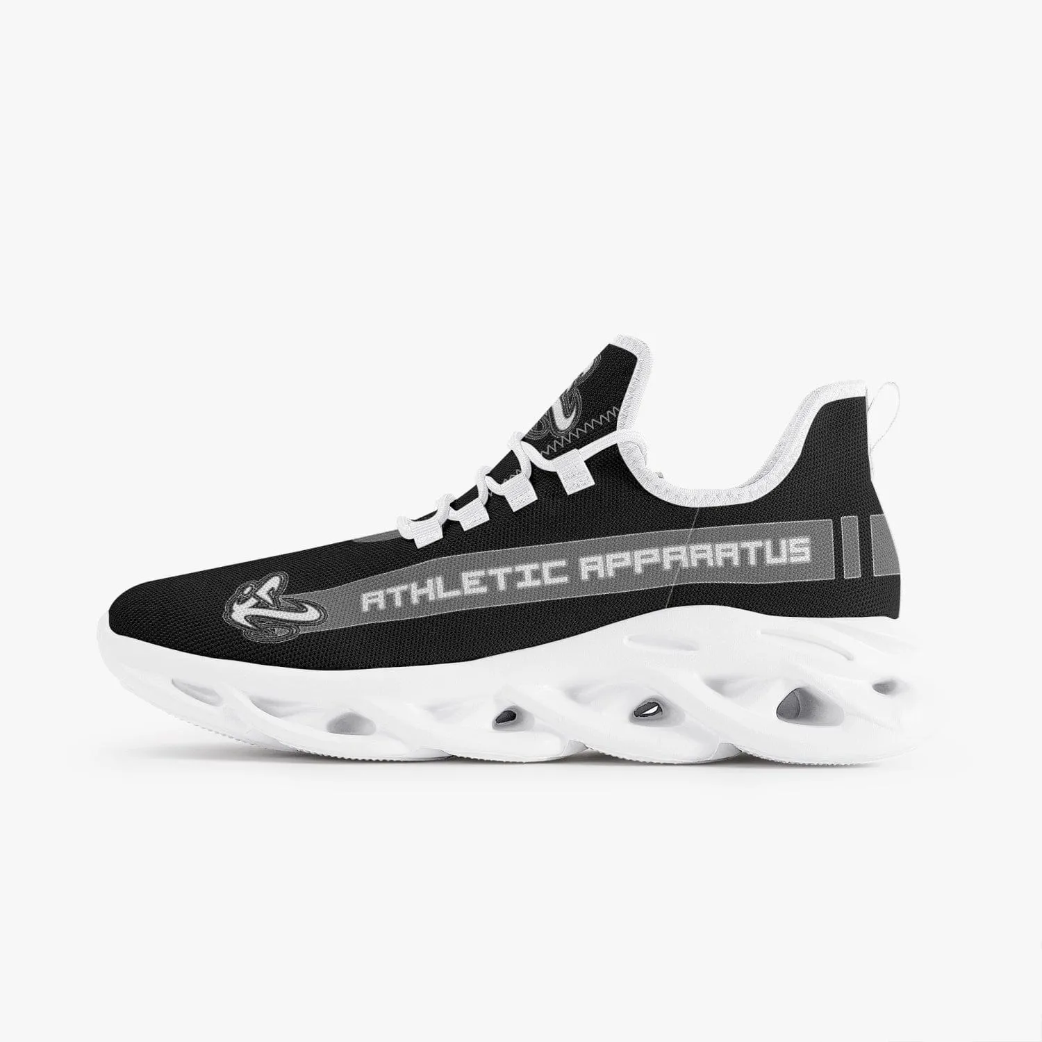 ATHLETIC APPARATUS V2 BOUNCE MESH KNIT SNEAKERS - BLACK