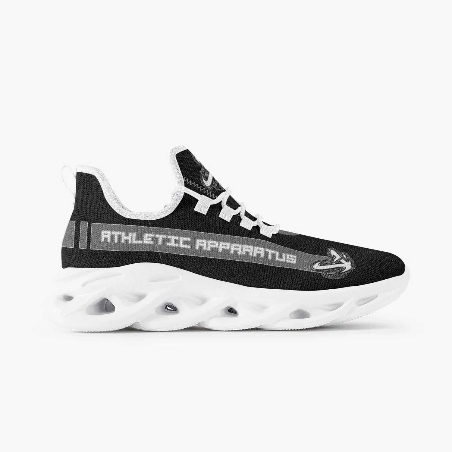 ATHLETIC APPARATUS V2 BOUNCE MESH KNIT SNEAKERS - BLACK
