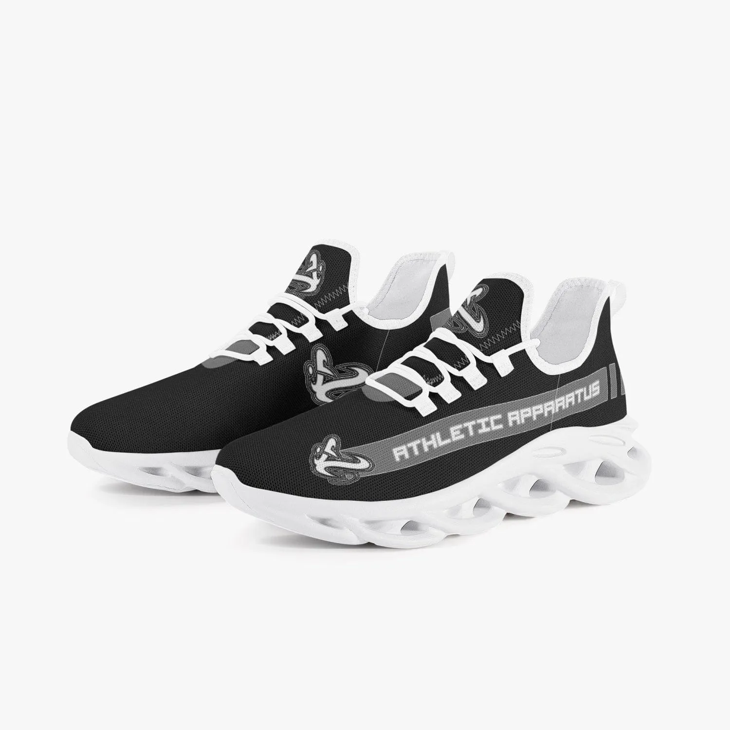 ATHLETIC APPARATUS V2 BOUNCE MESH KNIT SNEAKERS - BLACK