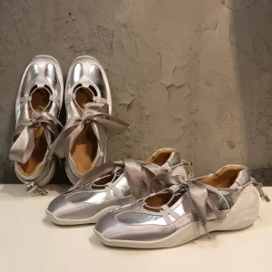 Ballet Flat German Training Shoes 2025 New Luxury Women's Shoes Butterfly Strap Mary Jane Shoes Ballet Sneakers