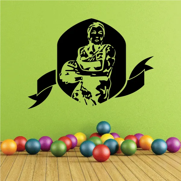 Basketball Frame Style Jump Ball Decal