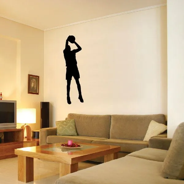 Basketball Jump Toss Pose Decal