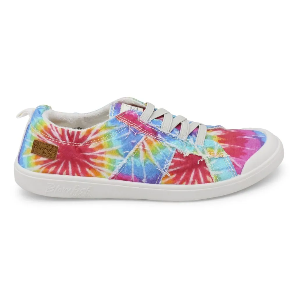 Blowfish Malibu Vex Hippie Tie Dye Lace-Up Rounded Open Toe Textile Sneaker
