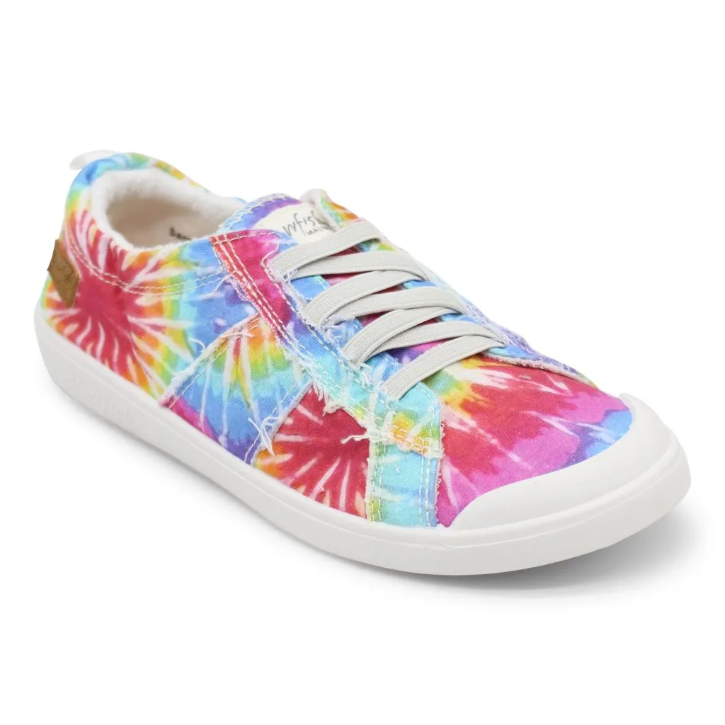 Blowfish Malibu Vex Hippie Tie Dye Lace-Up Rounded Open Toe Textile Sneaker