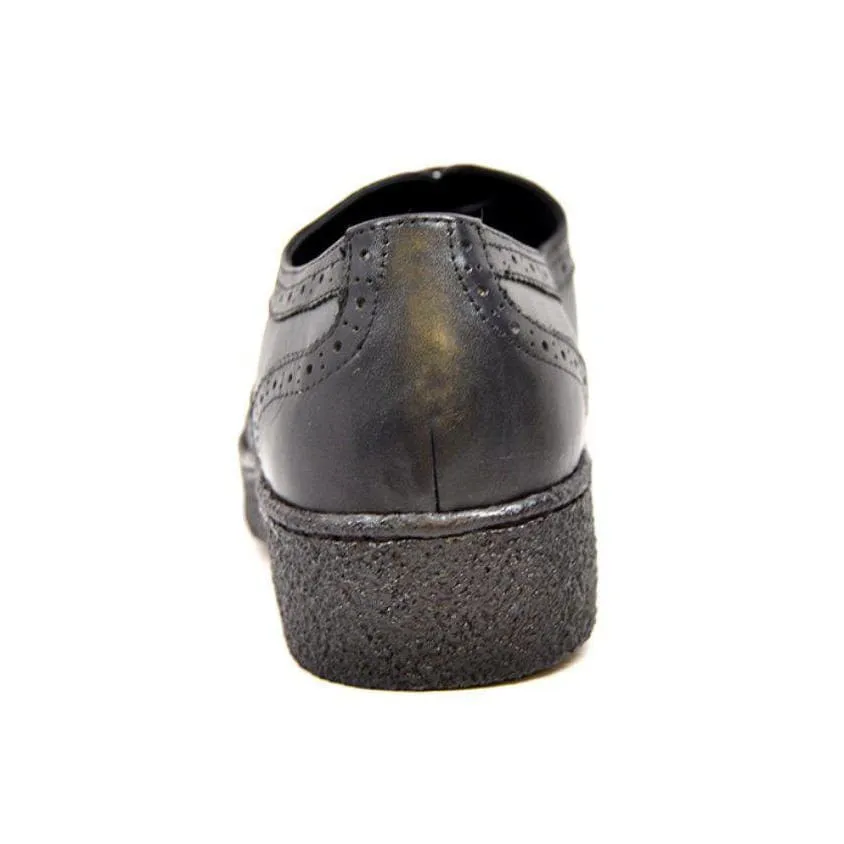 British Walkers Playboy Original Wingtips Men's Gray and Black Leather Custom Made Low Cut Oxfords
