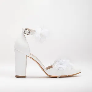Brooke - Floral Lace Wedding Heels