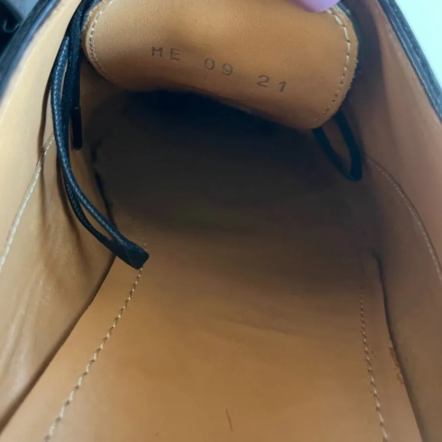 Christian Dior Black Leather Timeless Oxfords Size 9