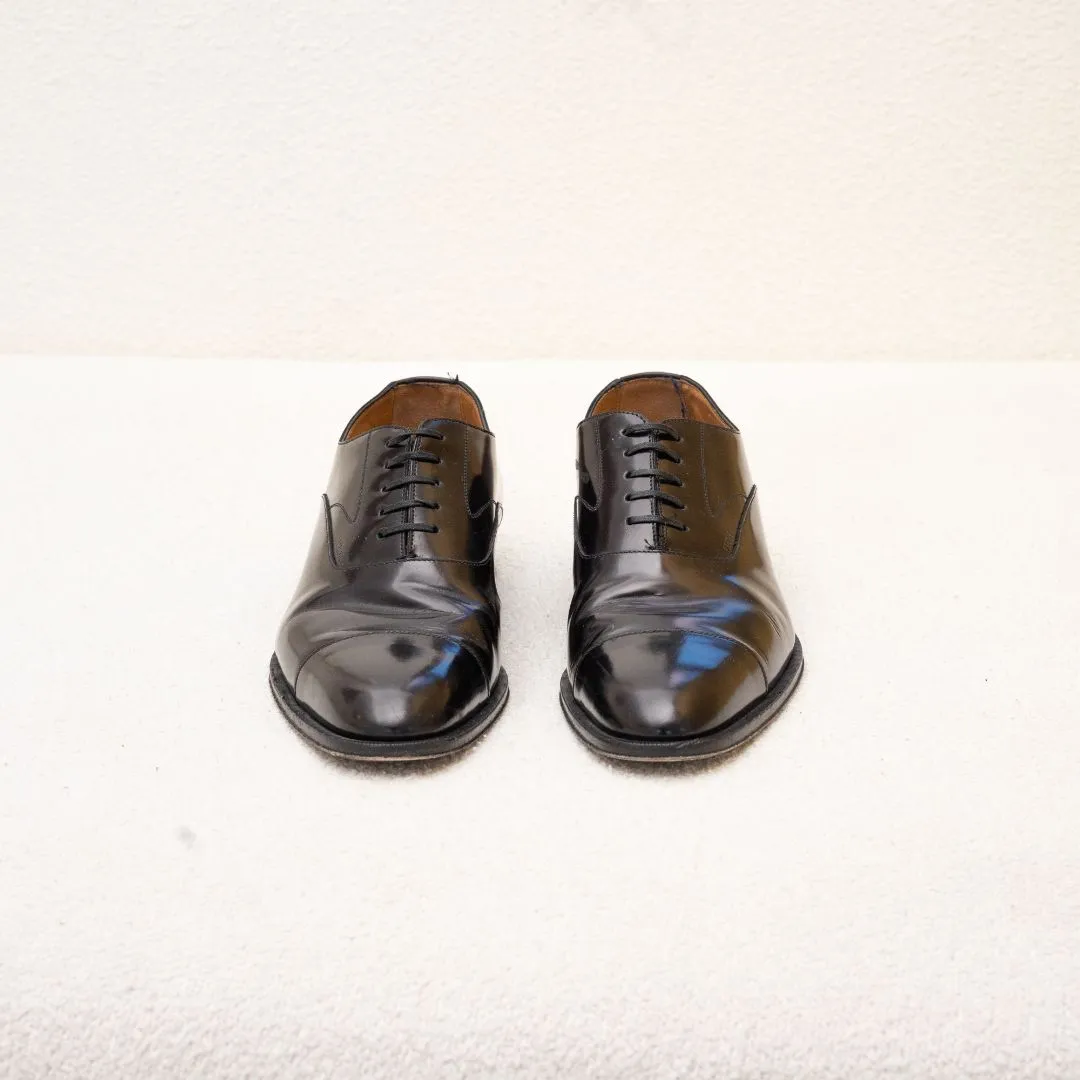 Christian Dior Black Leather Timeless Oxfords Size 9