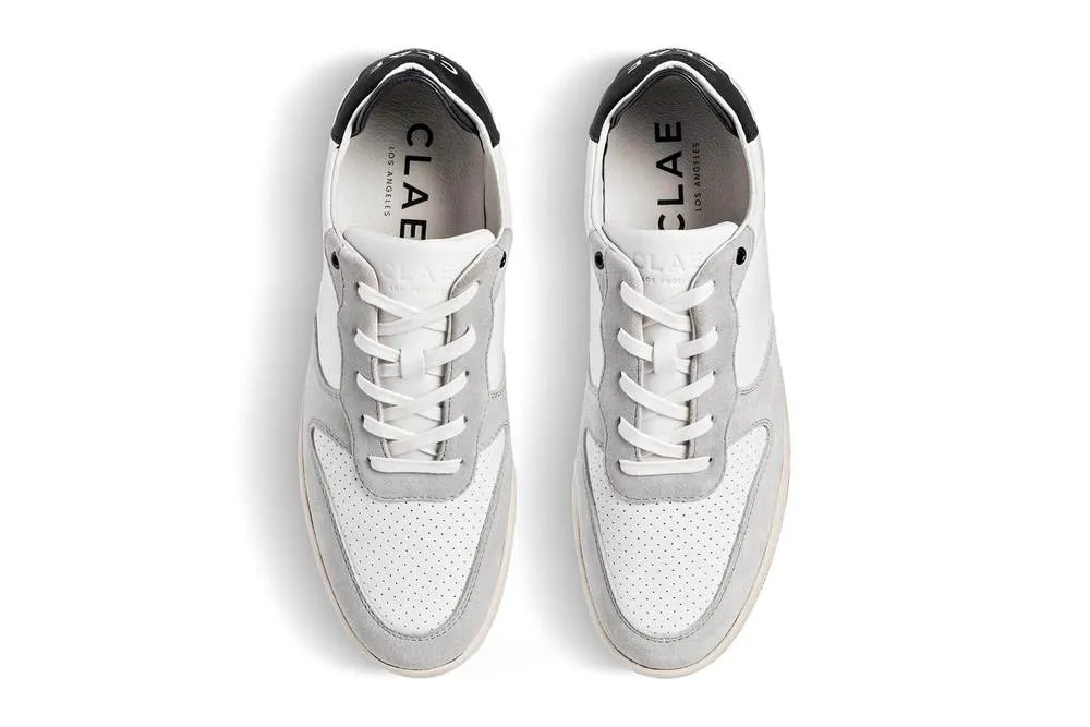 CLAE MALONE SNEAKERS - MICROCHIP BLANC BLACK