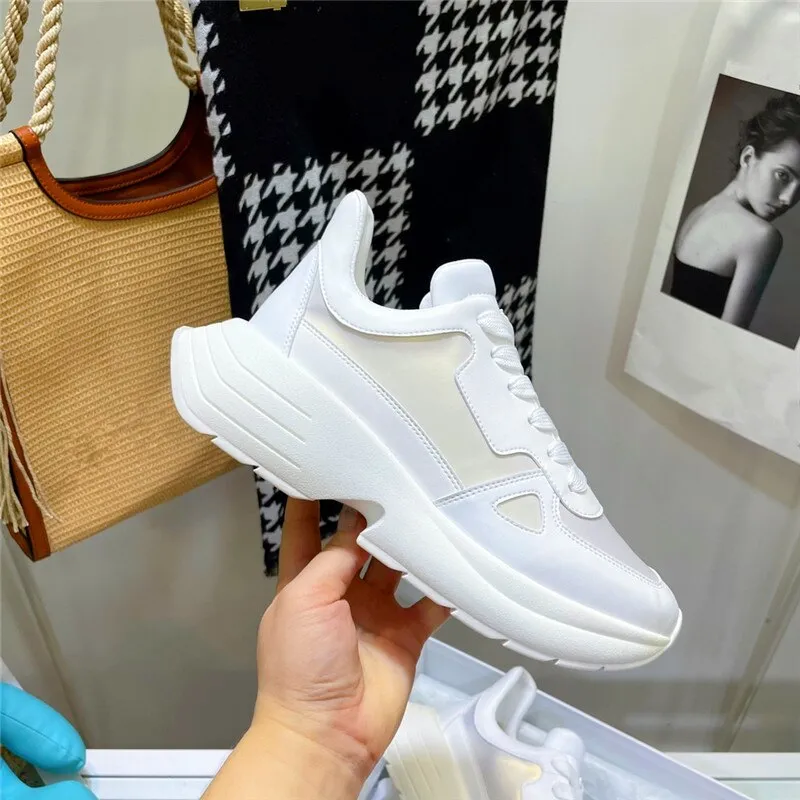 Color matching women's single shoes round toe increased thickness