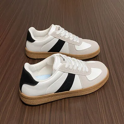 Contrast Flat Sneakers