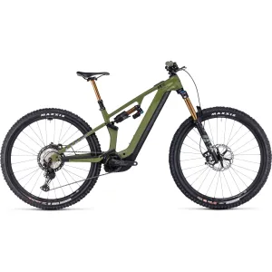 Cube Stereo Hybrid One55 C68X TM 750 Electric Full Suspension Mountain Bike 2024 - Olive