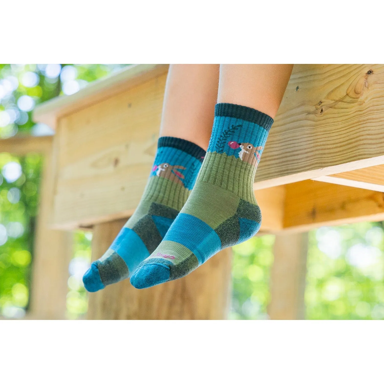 Darn Tough Bubble Bunny Jr. Micro Crew Lightweight With Cushion Kids' Hiking Socks