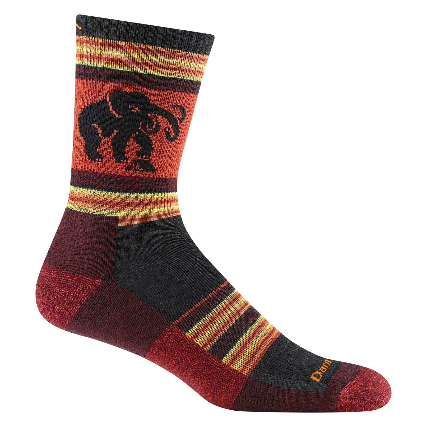 Darn Tough Men's Willoughby Micro Crew Lightweight Hiking Sock - Lava