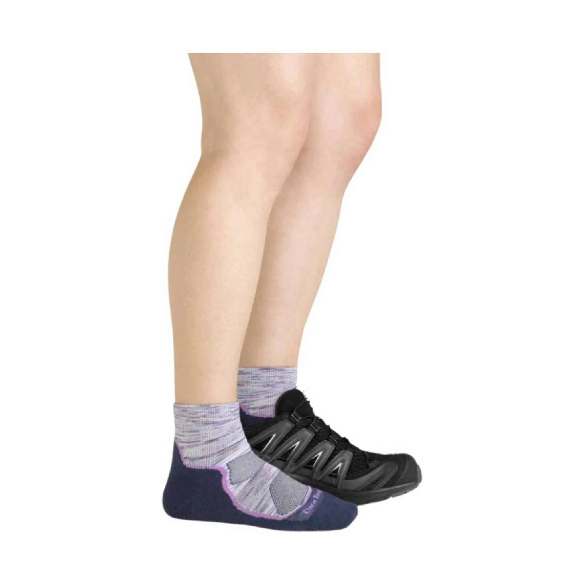 Darn Tough Vermont Women's Light Hiker Quarter Lightweight Hiking Sock - Cosmic Purple