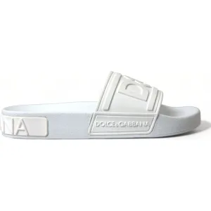 Dolce & Gabbana Elegant White Logo Slides