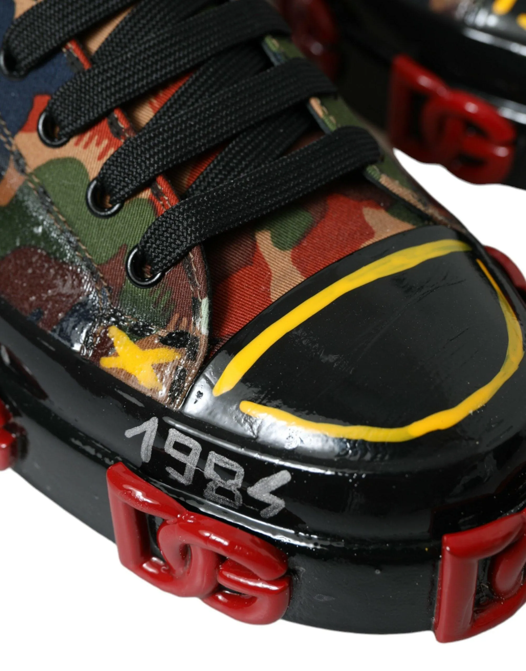 Dolce & Gabbana Multicolor Camouflage High Top Men Sneakers