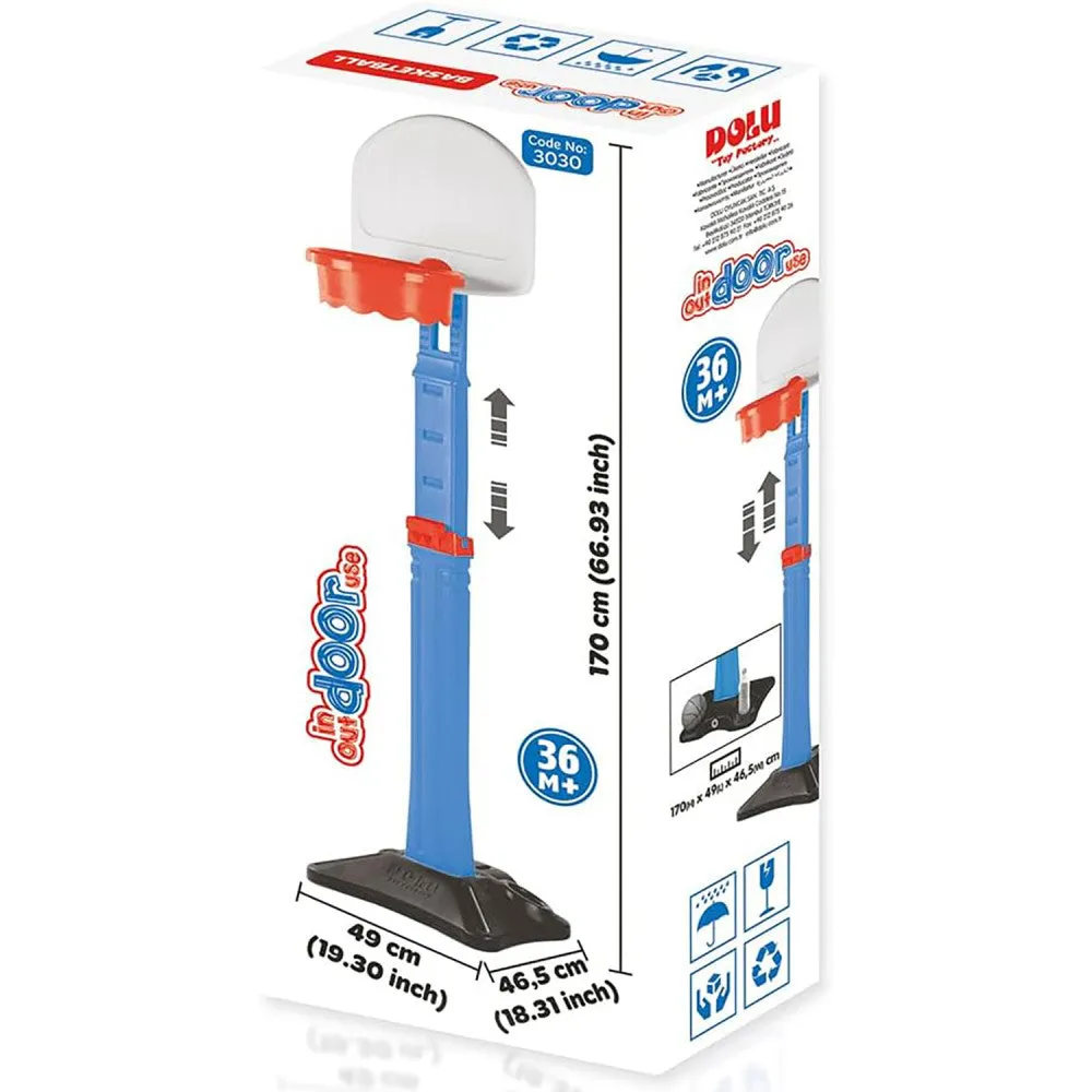 Dolu Junior Adjustable Basketball Hoop - Indoor/Outdoor Fun Set