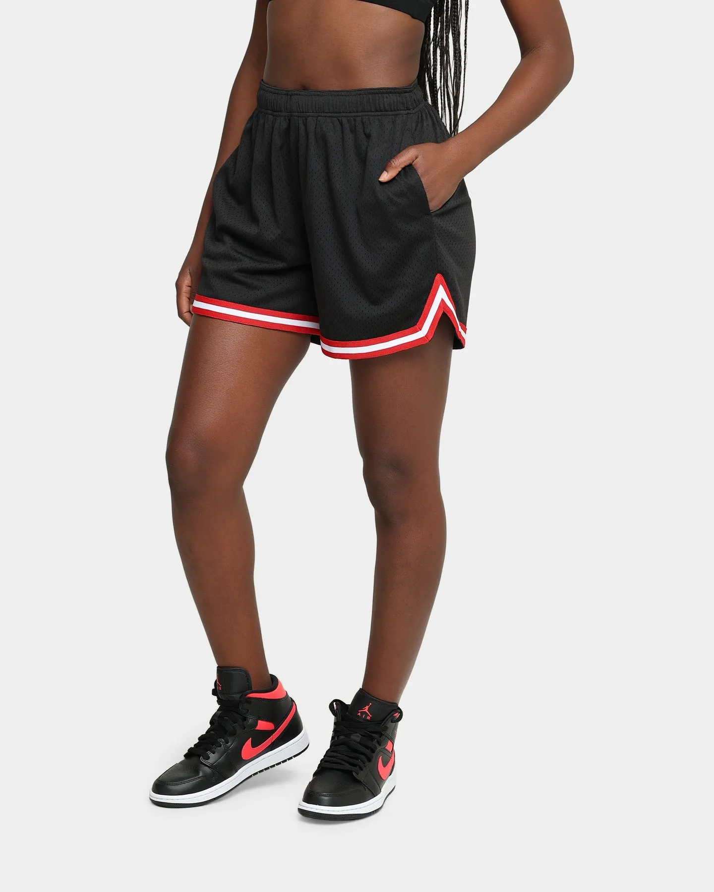EN EN Women's Jump Basketball Shorts Black/Red/White