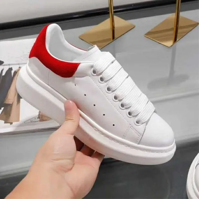 Fashion Designer Luxury Breathble Shoes Lop Top White Platform Shoes Women Real Leather Women Lace Up Casual Shoes Brand Sneaker