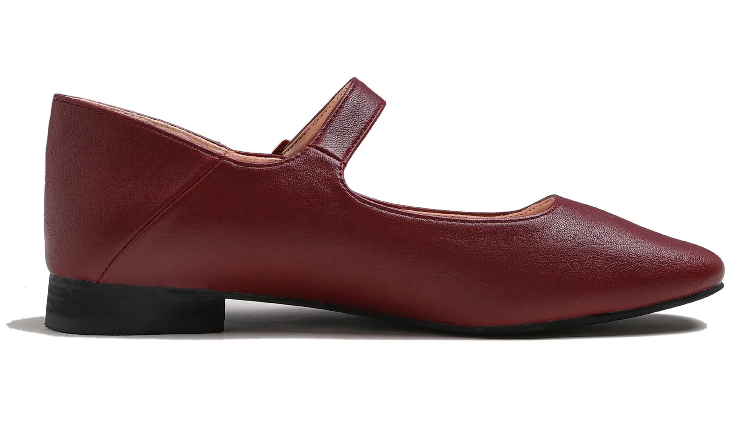 Feversole Women's Mary Jane Fashion Square Toe Easy Buckle Low Heel Slip On Flats Vegan Leather