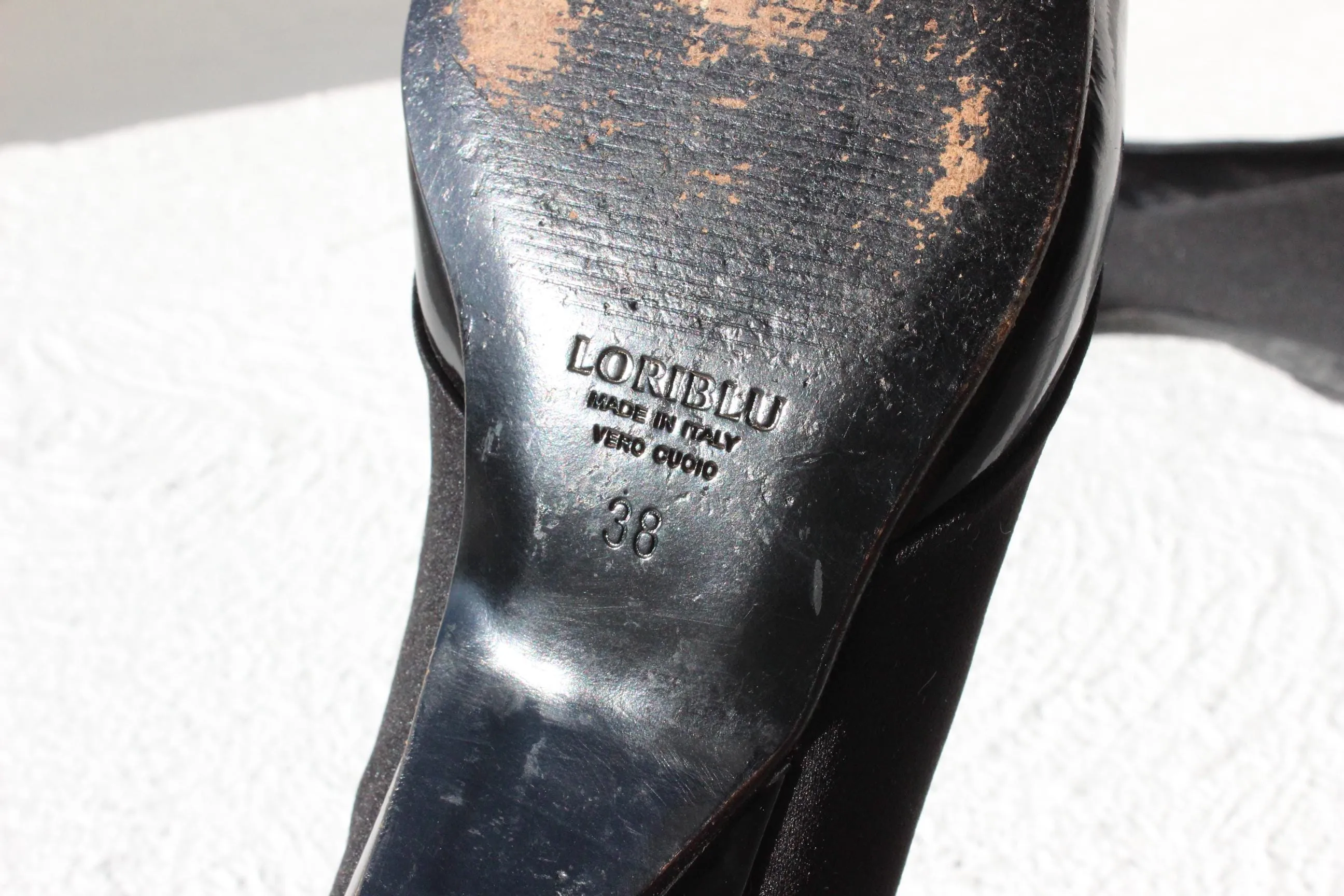 Futuristic Y2K Italian Designer Loriblu Pointed Toe Low Wedge Flats ~ Euro 38