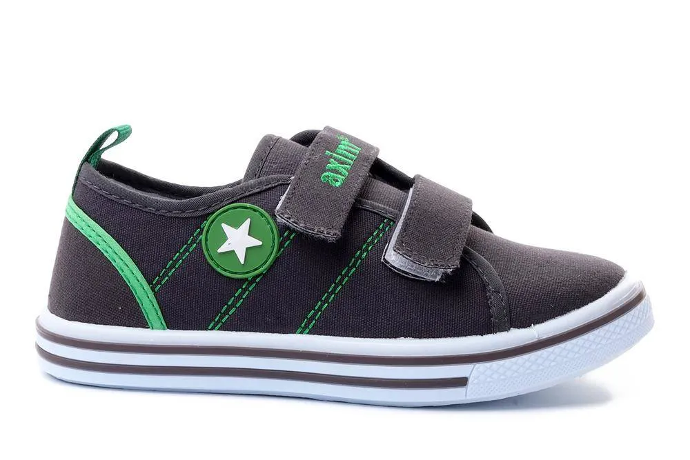 Gray Sneakers with Star Patch | 5TE22107-G