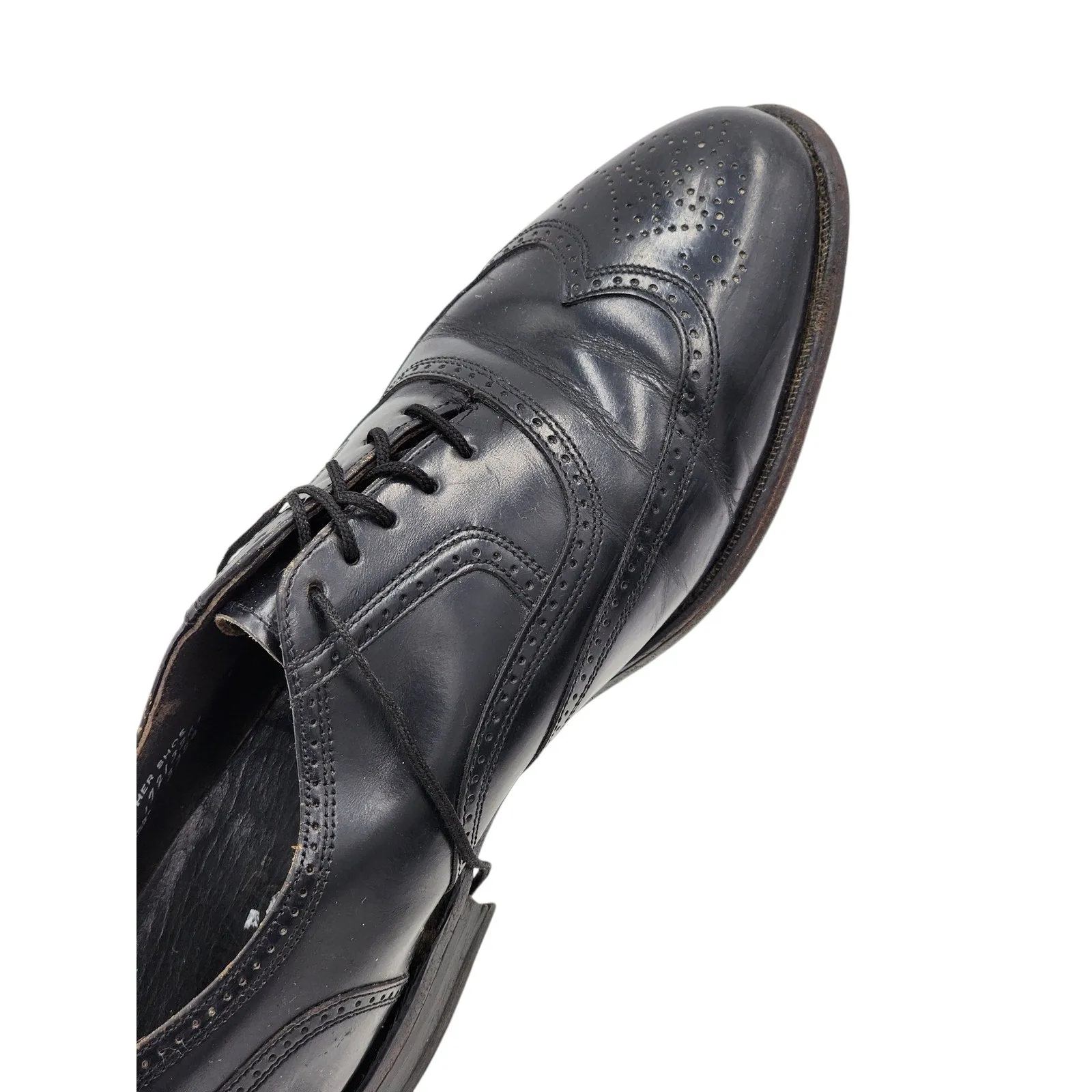 Hanover Masterflex Dress Shoes Wingtip Oxfords Leather Mens 10.5 Vintage Classic