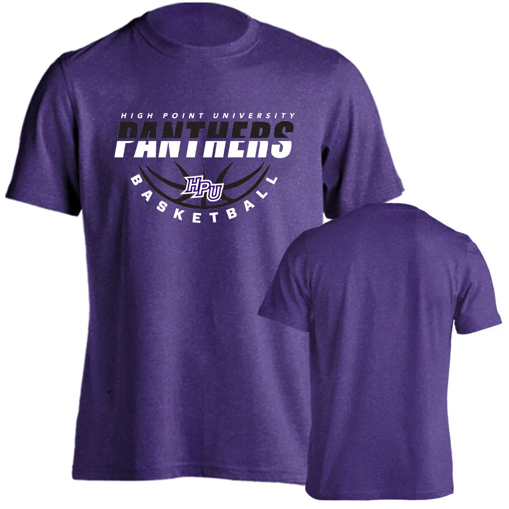 High Point University Panthers Basketball Laces Logo Short Sleeve T-shirt Tee