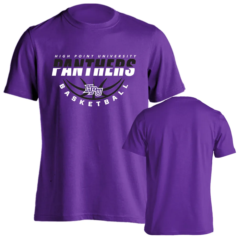 High Point University Panthers Basketball Laces Logo Short Sleeve T-shirt Tee
