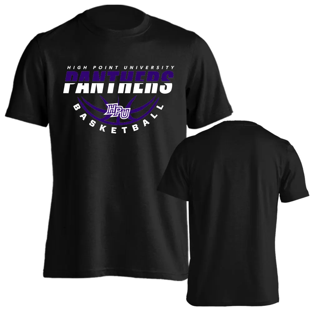 High Point University Panthers Basketball Laces Logo Short Sleeve T-shirt Tee