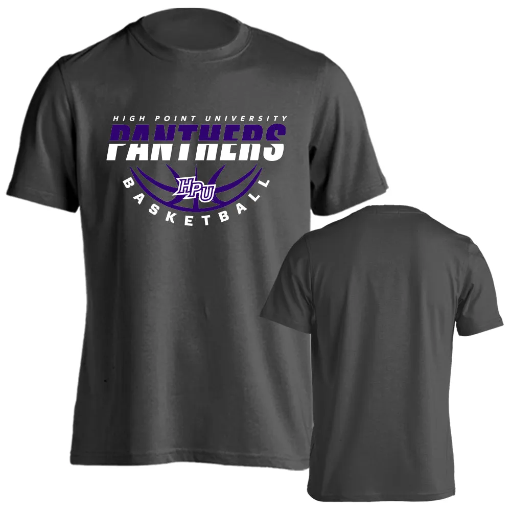 High Point University Panthers Basketball Laces Logo Short Sleeve T-shirt Tee