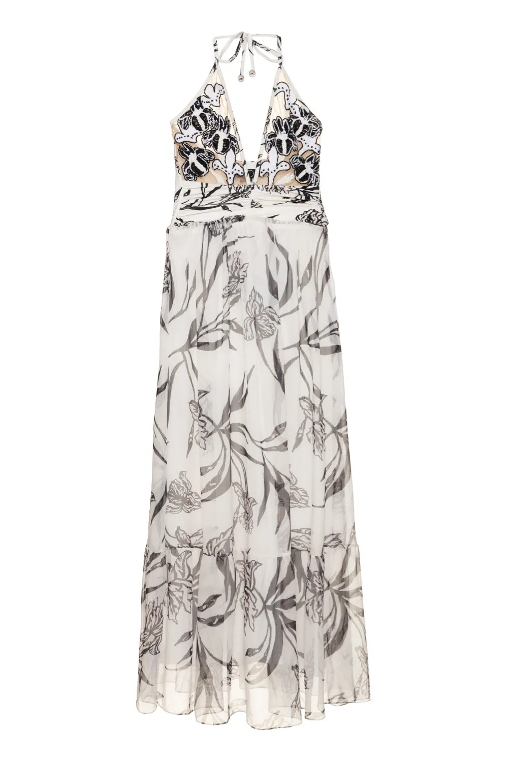 IRIS EMBROIDERED BEACH DRESS
