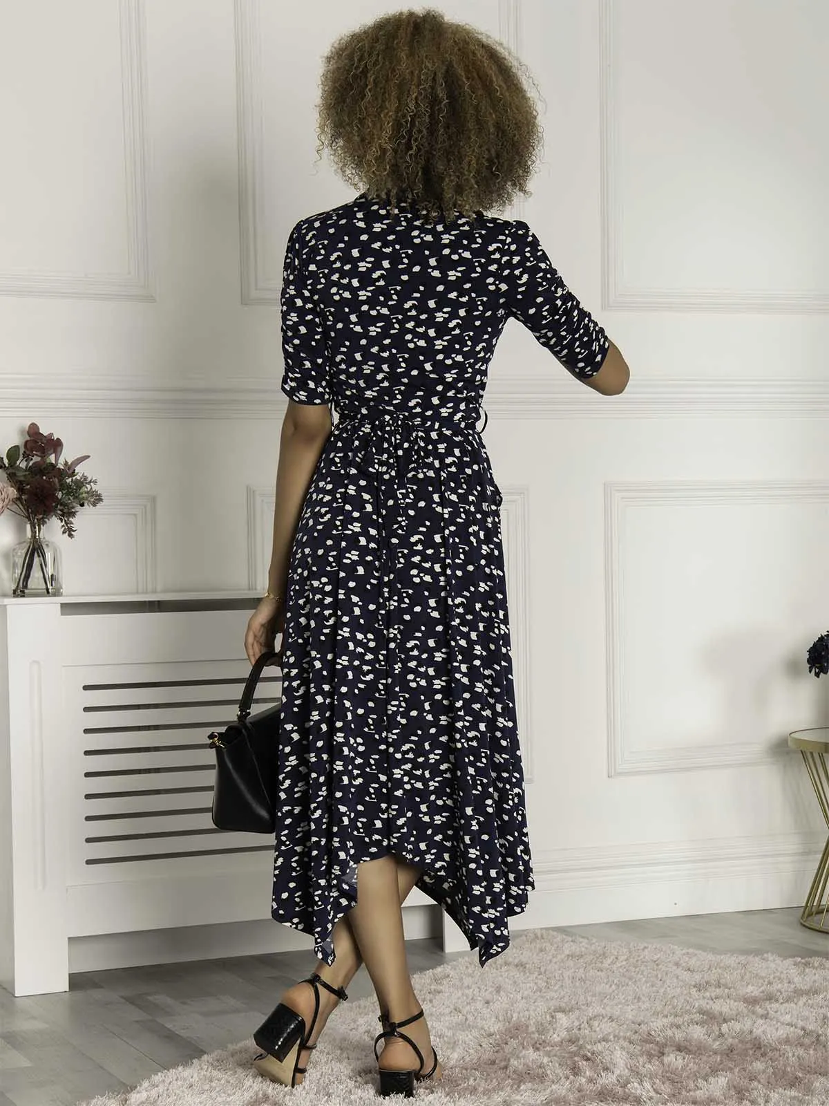 Jolie Moi Alys Hanky Hem Dress, Dark Teal