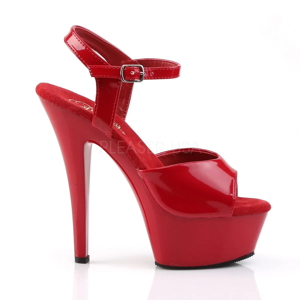Kiss-209 Red Patent Platform Heels