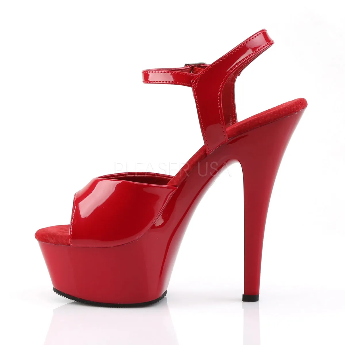 Kiss-209 Red Patent Platform Heels