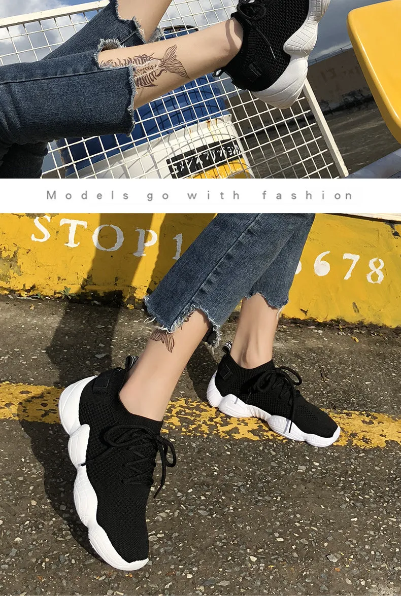 Luxury Women's Shoes Casual Fashion New Mesh Lace-up High Quality