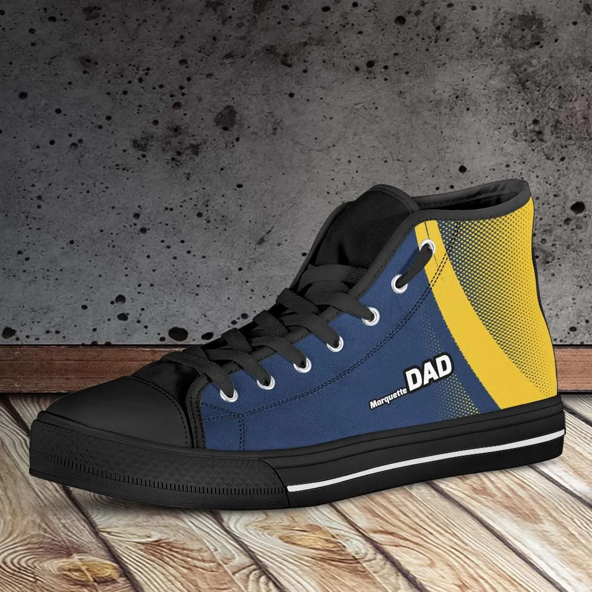 Marquette DAD Basketball Fans Canvas High Top Shoes