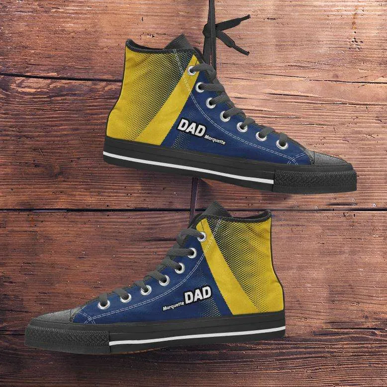 Marquette DAD Basketball Fans Canvas High Top Shoes