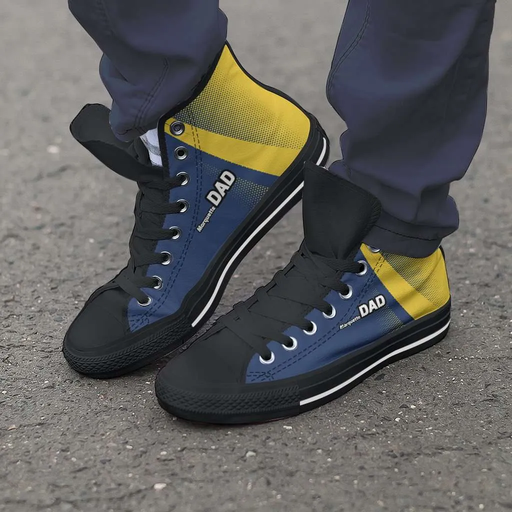 Marquette DAD Basketball Fans Canvas High Top Shoes