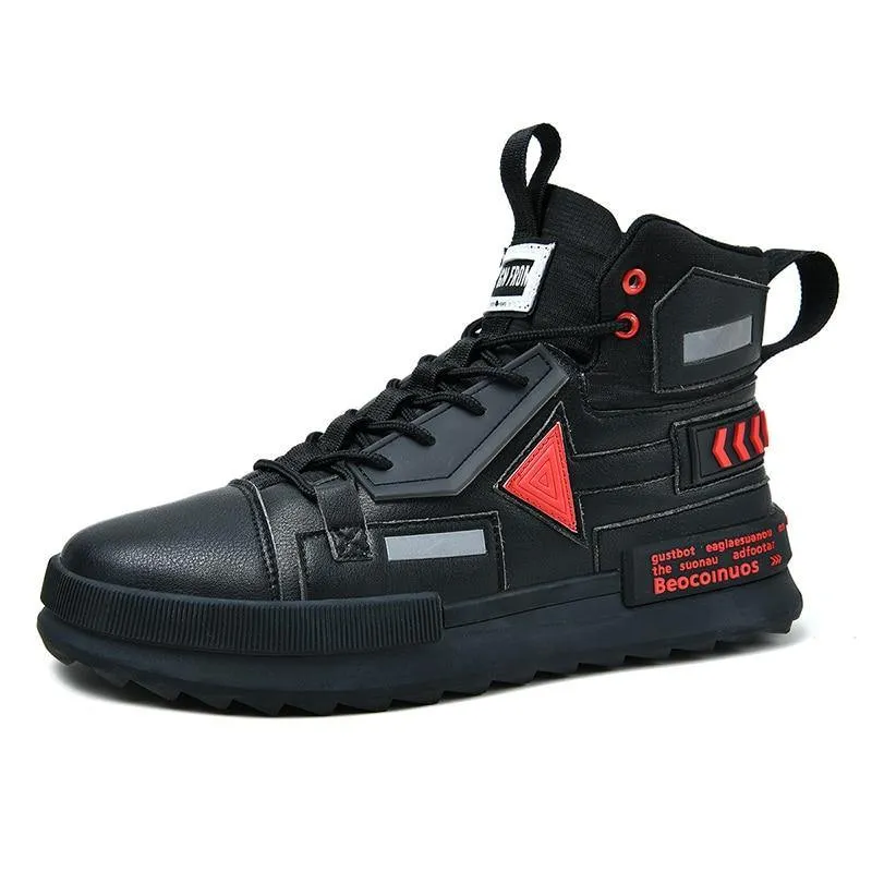 Men's Autumn Faux Leather Casual Sneakers