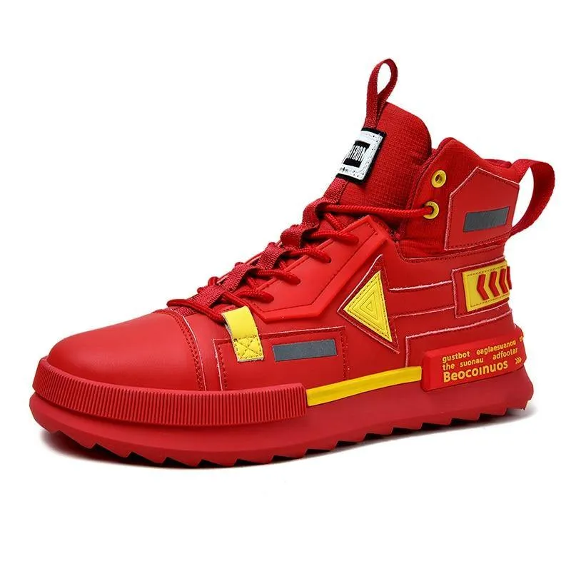 Men's Autumn Faux Leather Casual Sneakers